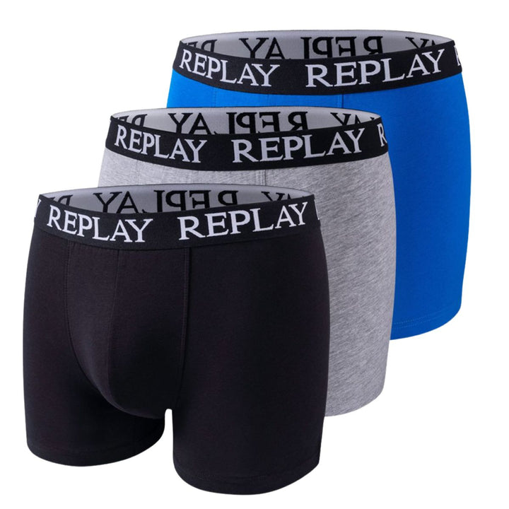 Replay Basic Cuff Logo 3pcs Boxershorts Herren