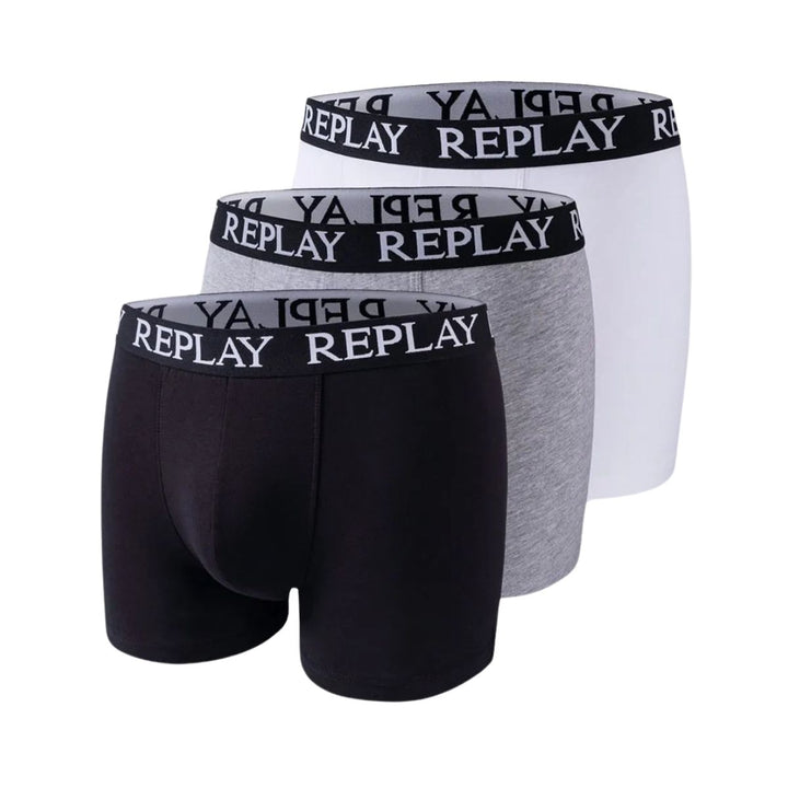 Replay Basic Cuff Logo 3pcs Boxershorts Herren
