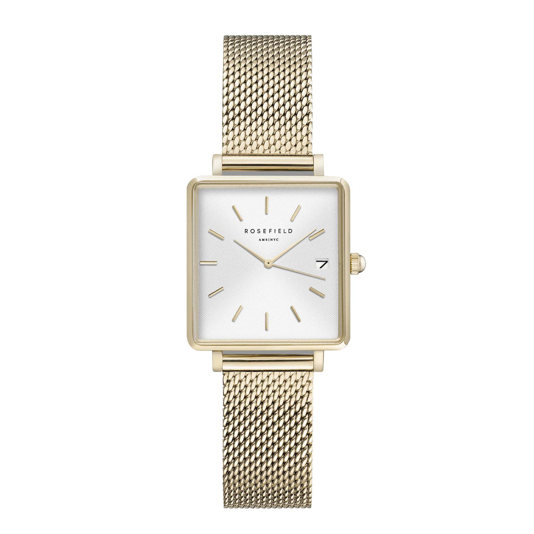 Rosefield The Boxy XS White Sunray Mesh Gold