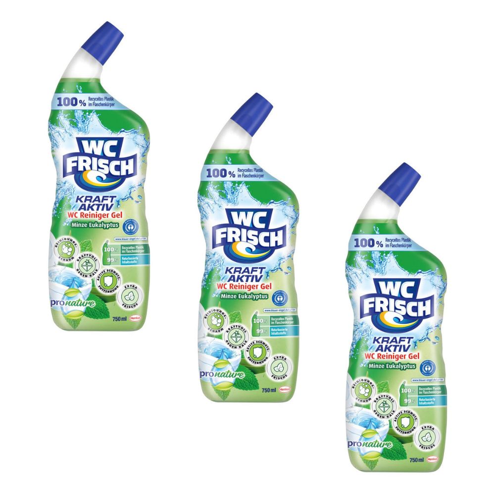 WC Frisch Reiniger Gel Kraft Aktiv Minze Eukalyptus