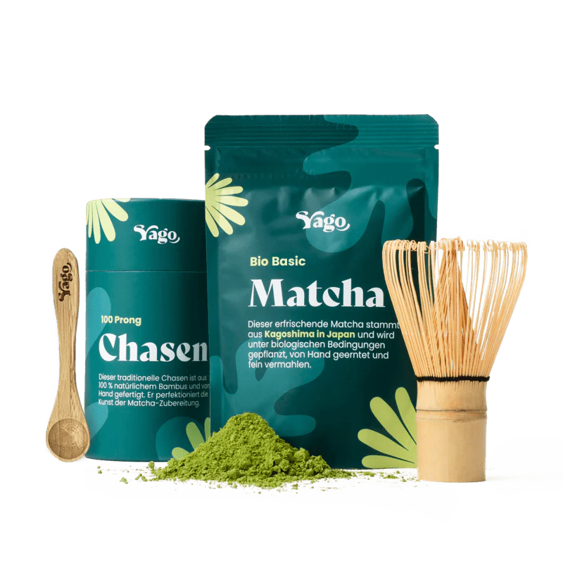 Yago Matcha Bio Matcha Tee Set «Basic» mit Chasen & Löffel
