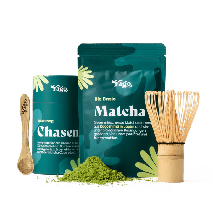 Yago Matcha Bio Matcha Tee Set «Basic» mit Chasen & Löffel