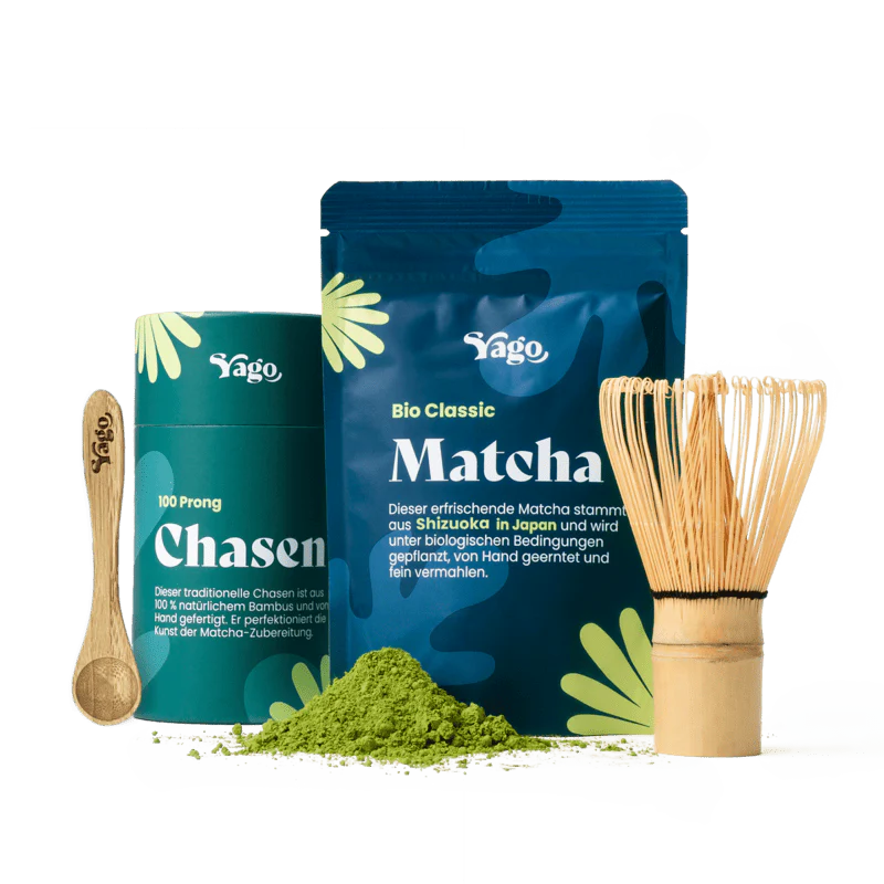 Yago Matcha Bio Matcha Tee Set «Classic» mit Chasen & Löffel