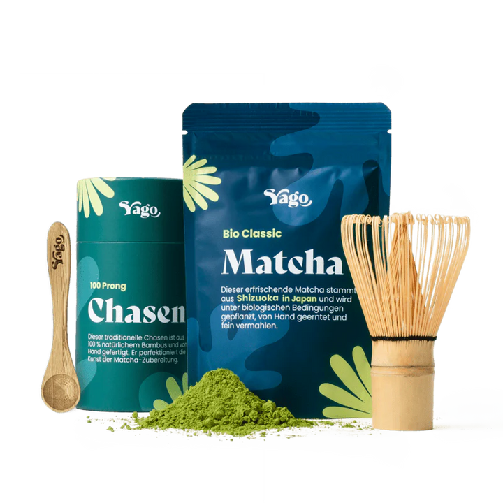 Yago Matcha Bio Matcha Tee Set «Classic» mit Chasen & Löffel