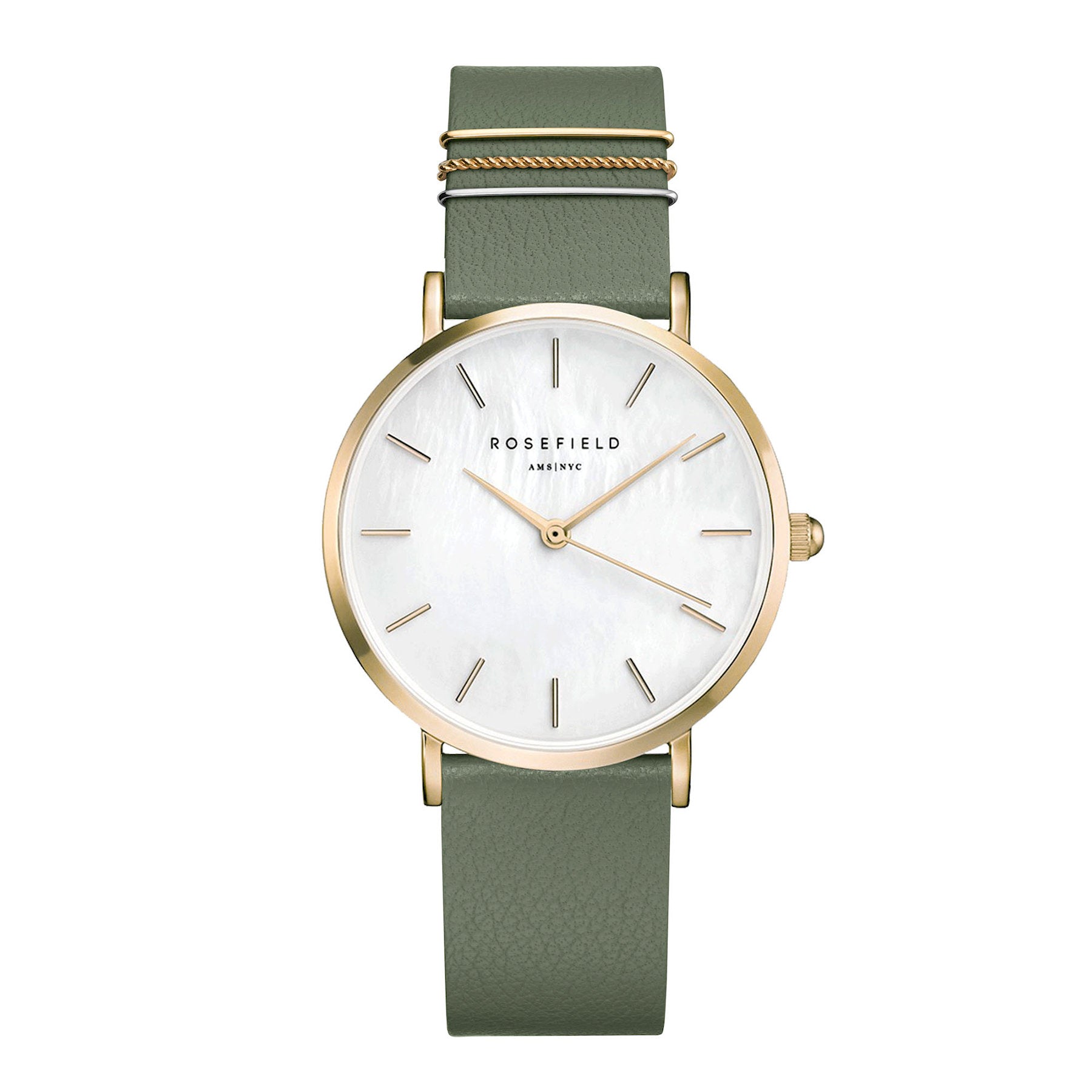 Rosefield The West Village MOP Fresh Olive Green Gold