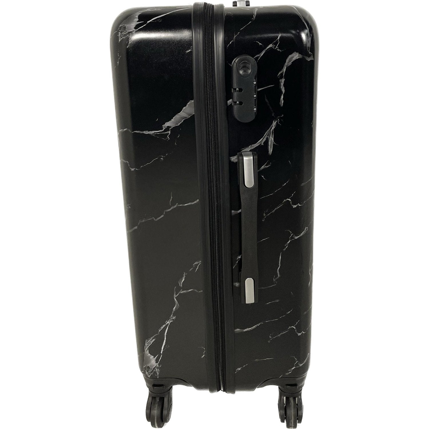 Trolleymaxx Reisekoffer Marmor Schwarz Matt