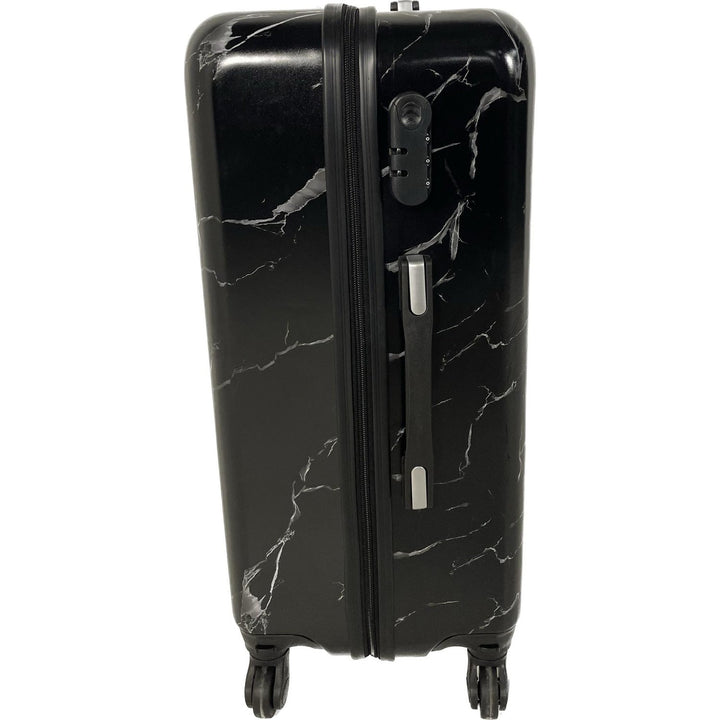 Trolleymaxx Reisekoffer Marmor Schwarz Matt