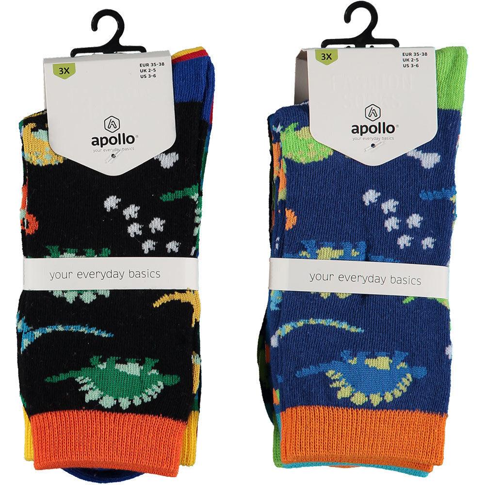 Apollo Socken Dinosaurier 3-Pack Kinder im Outlet Sale