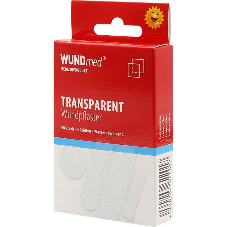 WUNDmed Gesundheit Wundpflaster Transparent 20er, 4-fach sortiert im Outlet Sale