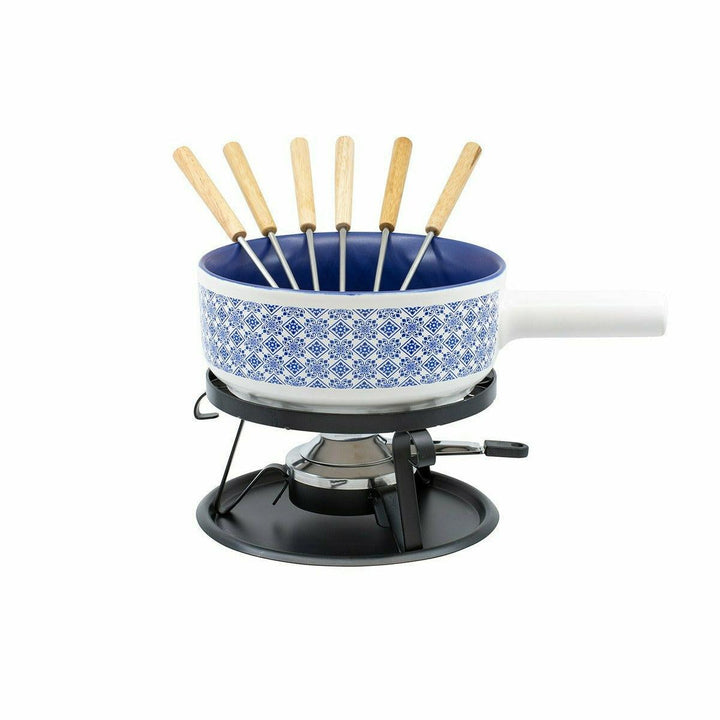 Käsefondue-Set Element "Kacheln", Ø 22 cm, blau im Outlet Sale