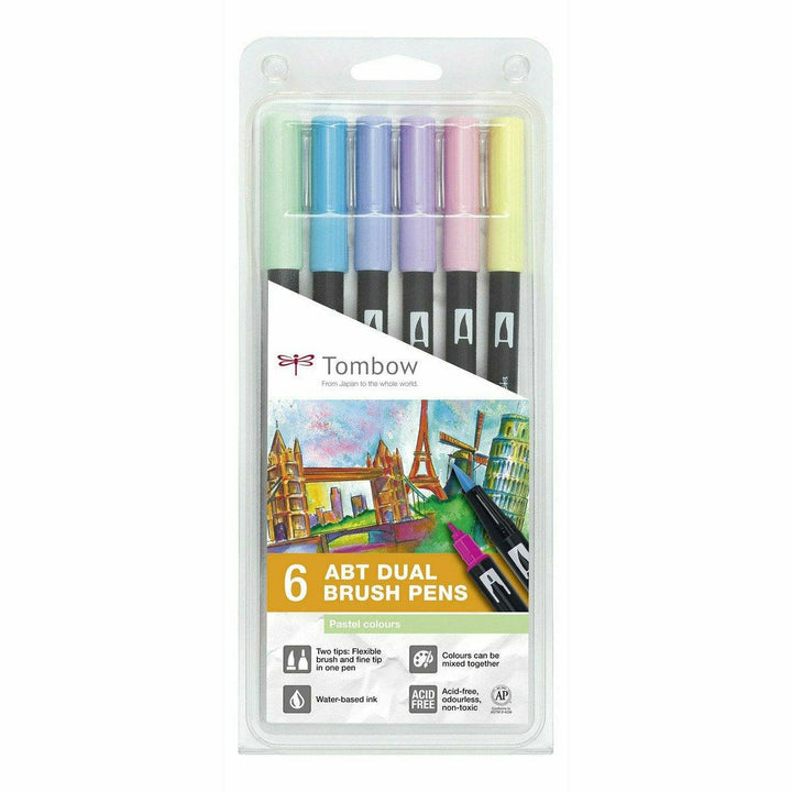 Tombow Dual Brush Pen, Pastel Colors. 6 Stk im Outlet Sale