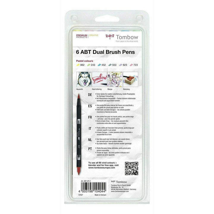 Tombow Dual Brush Pen, Pastel Colors. 6 Stk im Outlet Sale