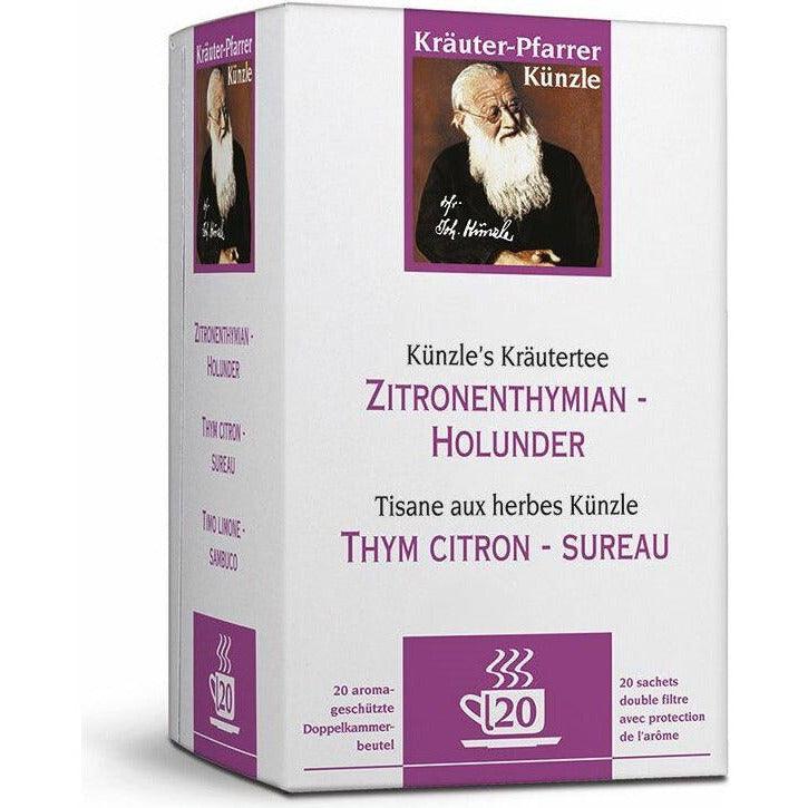 Künzle Zitronenthymian-Holunderblütentee Karton mit 20 Beutel im Outlet Sale