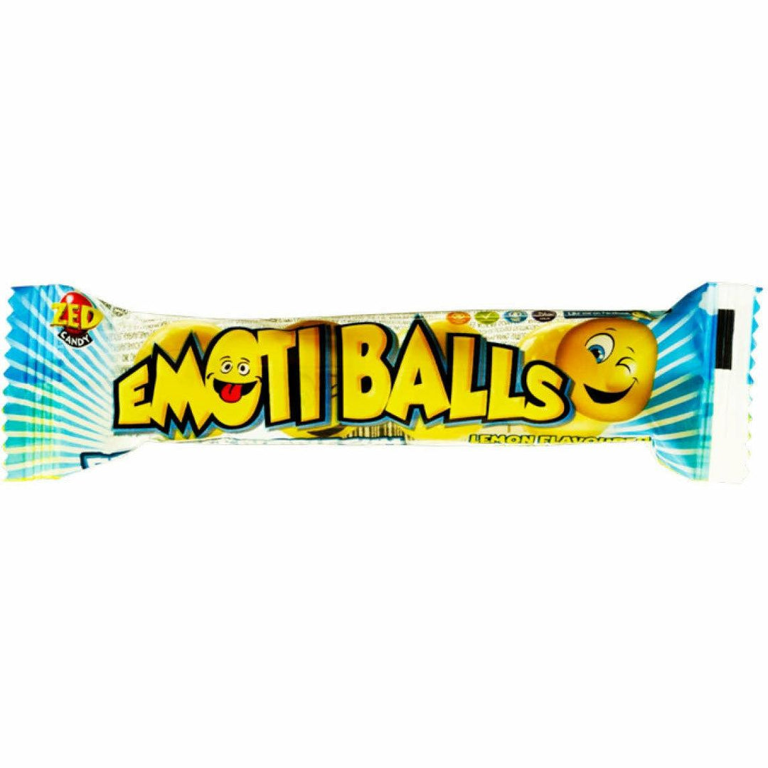 EMOTI BALLS Funny Face Bubble Gum Zitronen im Outlet Sale