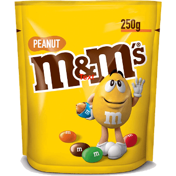 M&M's Peanut Stehbeutel 250g im Outlet Sale