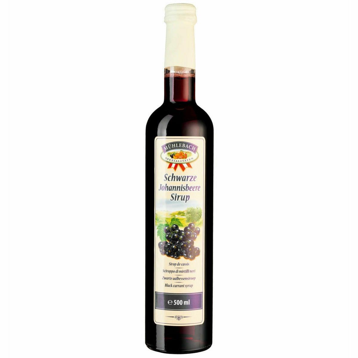 Mühlebach Sirup schwarze Johannisbeere 0,5l im Outlet Sale