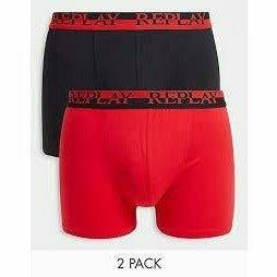 Replay Herren Boxer 2er Pack RED/BLACK im Outlet Sale