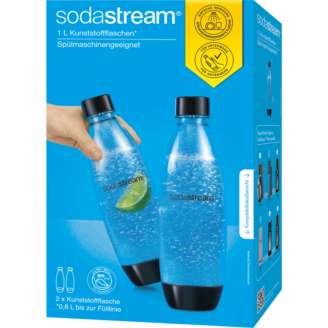Sodastream Duopack Literflasche Fuse Schwarz im Outlet Sale