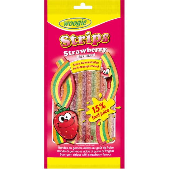 Sour Strawberry Strips 80g im Outlet Sale